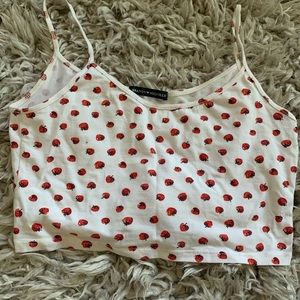 brandy melville strawberry tank top RARE